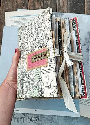 Travel junk journal в винтажном стиле, книга воспоминаний для путешественников, хендмейд-альбом для скрапбукинга и фотографий