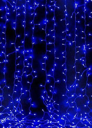 Светодиодная гирлянда водопад xmas 240-b led 3 м х 2 м синяя