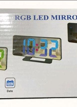 Электронные настольные часы led-подсветка будильник и таймер vst 888h rgb