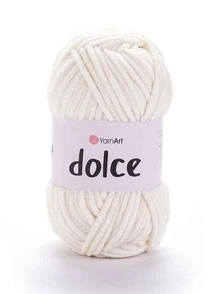 Пряжа dolce молочный 100% микрополиэстр 120м 100г 5шт/уп 745 тм yarnart