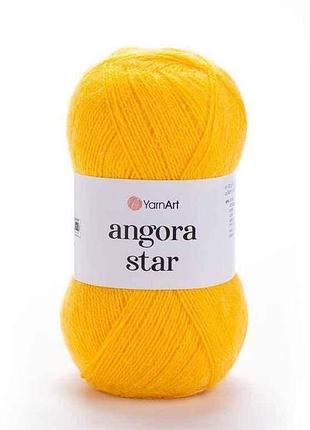 Пряжа angora star жовтий 80% акрил 20% вовна 500м 100г 5шт/уп 3006 тм yarnart