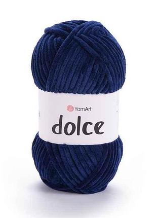 Пряжа dolce темно-синій 100% мікрополіестр 120м 100г 5шт/уп 756 тм yarnart