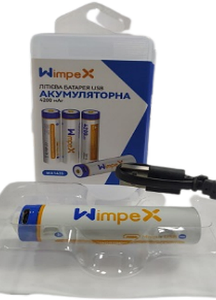 Акумулятор li-ion 18650 2600mah з micro-usb портом для заряджання (wx 1435)