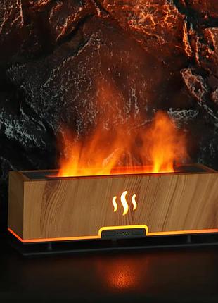 Ночник-увлажнитель воздуха с имитацией пламени humidifer wooden