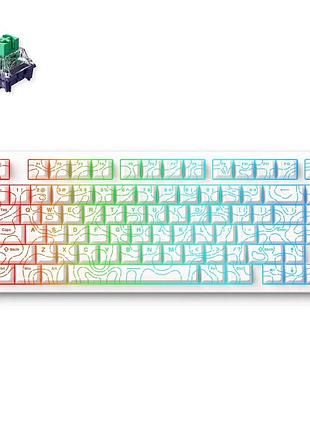 Игровая магнитная клавиатура mchose jet 75 he / 8000hz / rgb / 84 keys / rapid trigger / kailh magnetic god switch / white countor