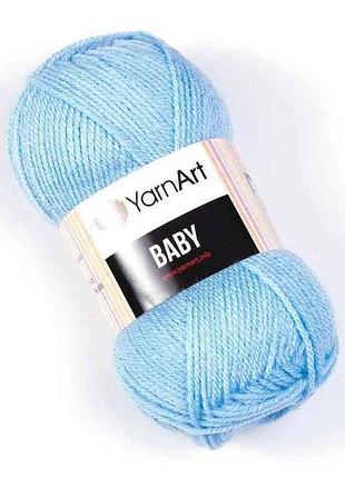 Пряжа baby голубой 100% акрил 150м 50г 5шт/уп 215 тм yarnart