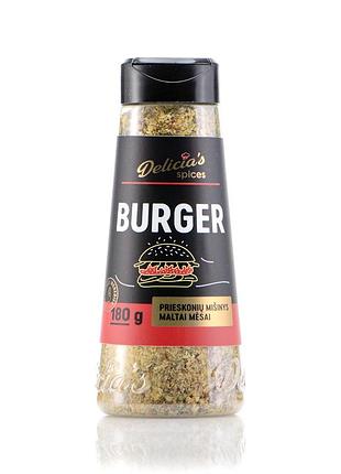 Смесь специй delicia's spices burger для бургеров 180 г 241560 код: 013255