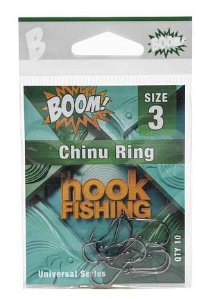 Крючок для мирной рыбы chinu ring no3 (10 шт/уп) (bn) тм boom