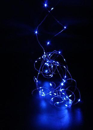 Светодиодная гирлянда usb + battery box xmas 100 led синяя 10 м 220v
