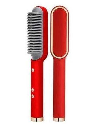 Расческа-выпрямитель hair straightener hqt-908/909 красная