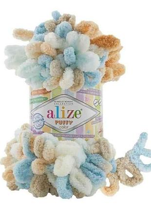 Пряжа puffy color 6530 5шт/уп 100% микрополиэстр 100г 9м тм alize