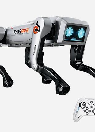 Робот-собака радиоуправляемый интерактивный saviour ai robot на аккумуляторе серый