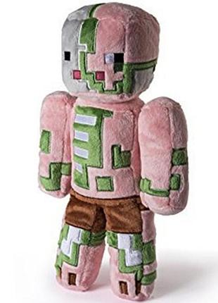 Игрушка зомби-свиночеловек (zombie pigman) из майнкрафт 21 см мягкая игрушка для детей (l_14210)