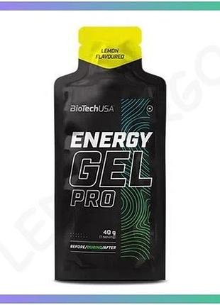 Енергетичний гель biotech energy gel pro 40 г лимон для відновлення енергії та витривалості спортсмені sku_cn16400-2