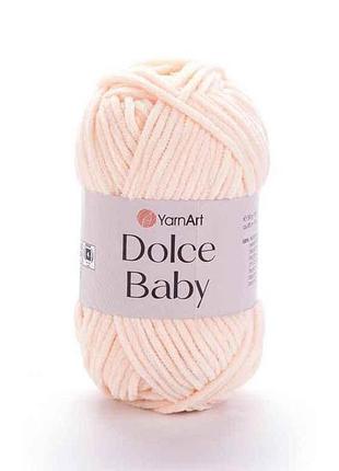 Пряжа dolce baby светлый персик 100% микрополиэстр 85м 50г 5шт/уп 779 тм yarnart