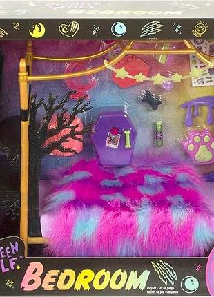 Monster high повний набір спальні hhk64 clawdeen wolf mattel