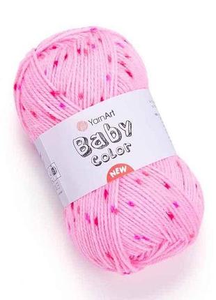 Пряжа baby color рожевий 100% акрил 150м 50г 5шт/уп 211 тм yarnart