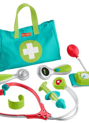 Fisher price сумка набір іграшок для лікарів 7 елементів hyh26