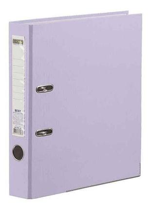 Папка-регистратор односторонний pastel а4 50/55мм (внутренний/внеш.) best лавандовый bm.3022-39c тм buromax