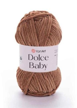 Пряжа dolce baby коричневый 100% микрополиэстр 85м 50г 5шт/уп 765 тм yarnart