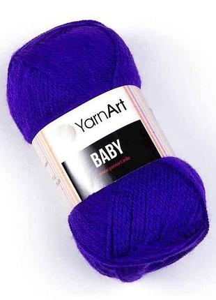 Пряжа baby фиолетовый 100% акрил 150м 50г 5шт/уп 203 тм yarnart