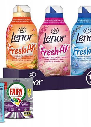 Засоби для полоскання lenor fresh air effect mix 150 прань 3x700 мл +