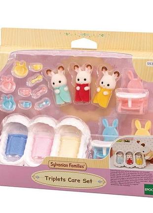 Sylvanian families трійнята кроликів з шоколадними вушками 5532