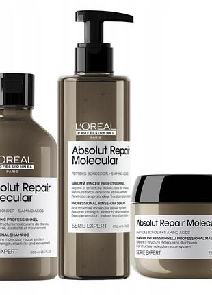 Шампунь і сироватка l'oréal professionnel absolut repair molecular
