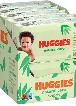 Вологі серветки huggies вологі хустинки natural care 20 x 56 серв.