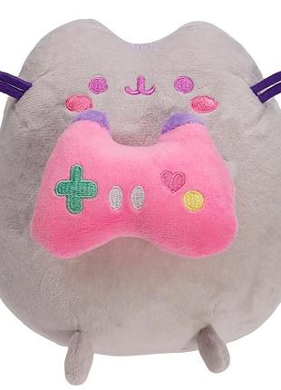 Іграшка пушин кет pusheen cat з джойстиком м'яка іграшка 18 см для дітей (l_16022)