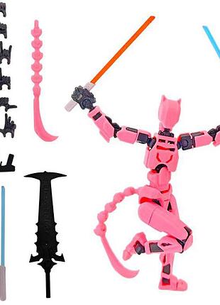 Игрушка робот pink mecha ninja dummy сборная экшн-фигурка конструктор для детей (l_15322)