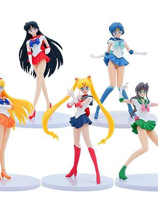 Игрушка игровые фигурки сейлор мун (sailor moon): усаги цукино, рэй хино, минако айно, мичиру кайо, харука тэно для детей