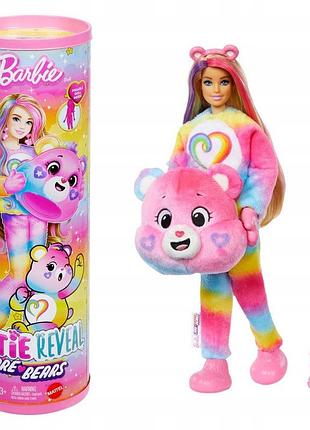 Barbie cutie reveal турботливі ведмедики лялька в костюмі ведмедика близьке серце