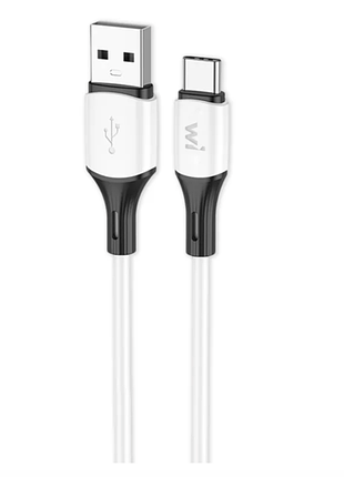 Кабель wibrand mamba type-c silicone charging data cable 1m white