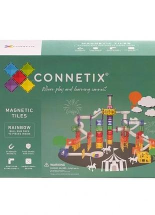 Магнітні блоки connetix ball run pack 92 шт. connetix: магнітні track елемента.