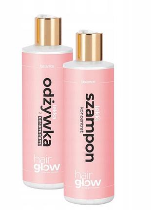 Шампунь hairglow легкий з керамідами після кератину і нанопластики