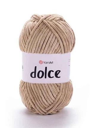 Пряжа dolce бежевый 100% микрополиэстр 120м 100г 5шт/уп 747 тм yarnart