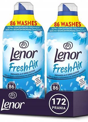 Набір 2x lenor fresh air fresh wind рідина для змивання тканини 1,2л 172 прання