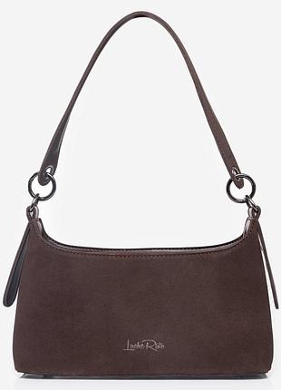Женская замшевая сумка lucherino 865 коричневая