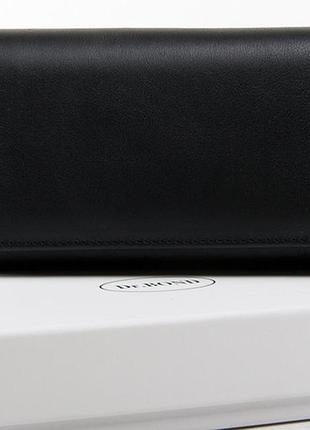 Женский кожаный кошелек dr.bond w501 черный натуральная кожа
