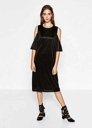 Платье женское р.m (укр.44/46) черное 7222271800 тм zara