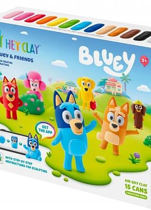Hey clay пластилін набір bluey та друзі аксесуари hcl15031