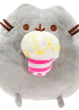 Іграшка пушин кет pusheen cat з попкорном м'яка іграшка для дітей (l_13600)