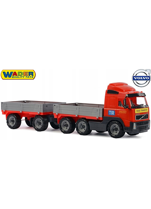 Polesie volvo 9487 великий червоний вантажівка tir з причепом і бортами