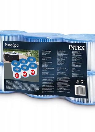 6 шт замінний фільтр для спа типу s1 jacuzzi spa intex 29011 замінний елемент для помпи