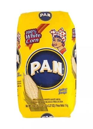 Кукурудзяне борошно мука pan 1000 г біле (white corn meal harina) 1 кг