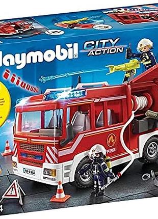 Playmobil city action 9464 пожежний рятувальний автомобіль з водяною гарматою світлом і звуком від 4 років