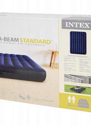 Матрац двоспальний dura-beam міцний високий для озера і пляжу intex великий