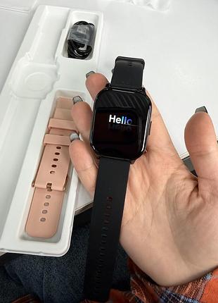Смарт-часы smart watch y2 с двумя ремешками, fitcloudpro, черный/розовый
