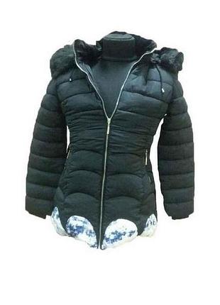 Женское зимнее пальто р.м черный арт.15070 тм китай